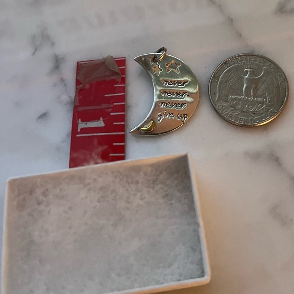 Sterling Silver Crescent Moon charm - Picture 4 of 4